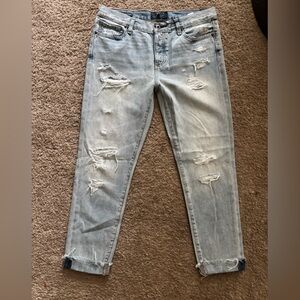 Distressed Light Blue Jeans